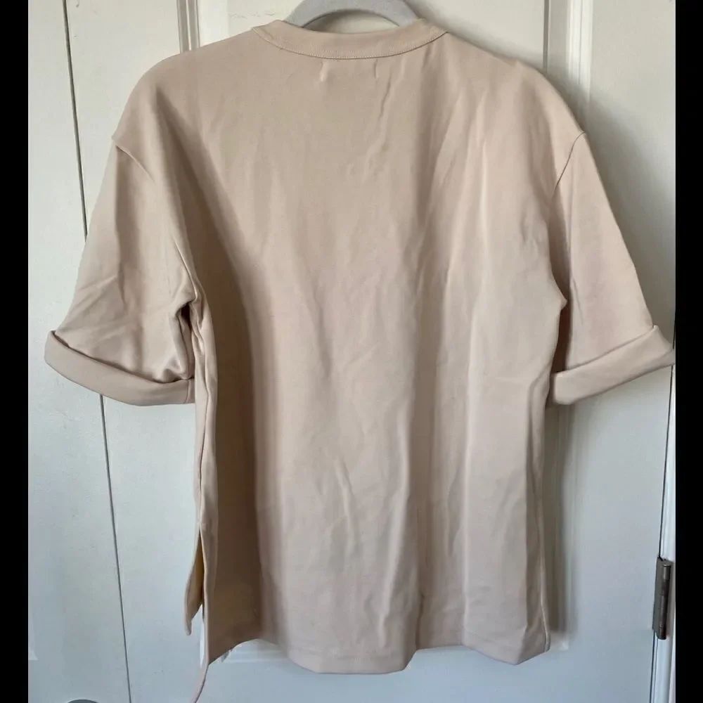 CLUB MONACO
Side Slit Top With Hi-Lo Hem- Beige - Picture 4 of 7